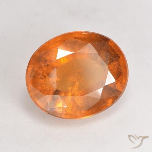 granate hessonita Naranja oscuro natural de 2.90 ct, Ovalada, SI