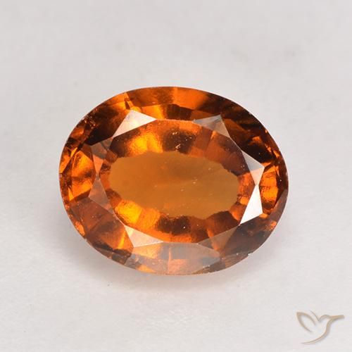 2.46ct Natural Naranja rojizo Granate Hessonita, Ovalada, VS