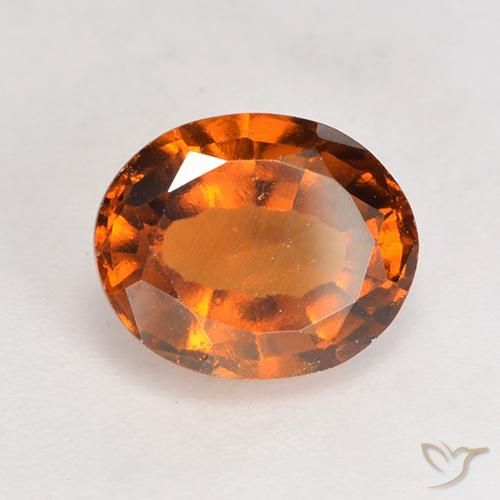 granate hessonita Naranja rojizo natural de 2.46 ct, Ovalada, VS