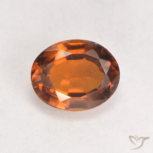 1.45ct Natural Naranja oscuro medio Granate Hessonita, Ovalada, VS