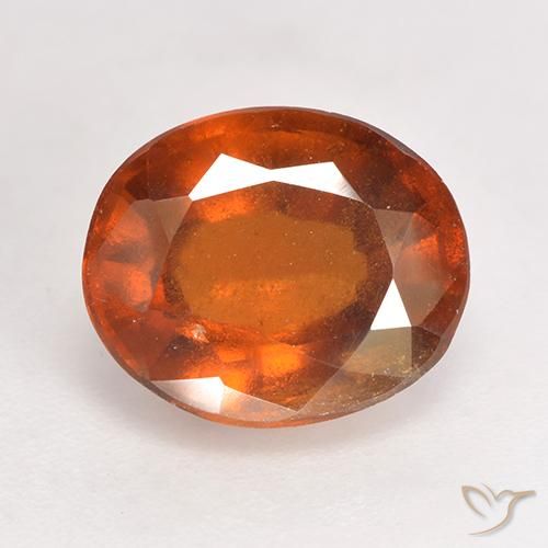 3.19ct Natural Naranja oscuro Granate Hessonita, Ovalada, SI
