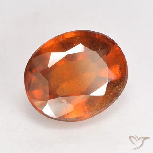 granate hessonita Naranja oscuro natural de 3.19 ct, Ovalada, SI