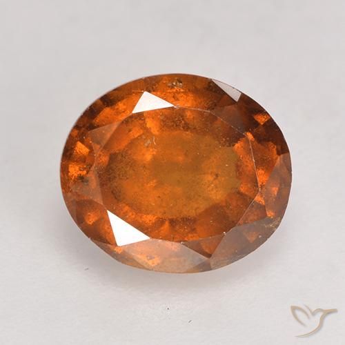 2.24ct Natural Naranja oscuro medio Granate Hessonita, Ovalada, SI