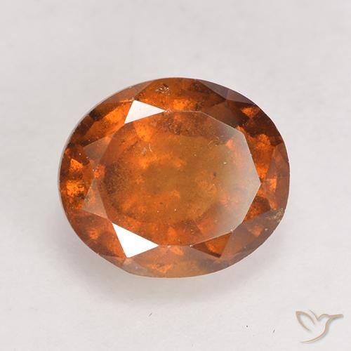granate hessonita Naranja oscuro medio natural de 2.24 ct, Ovalada, SI