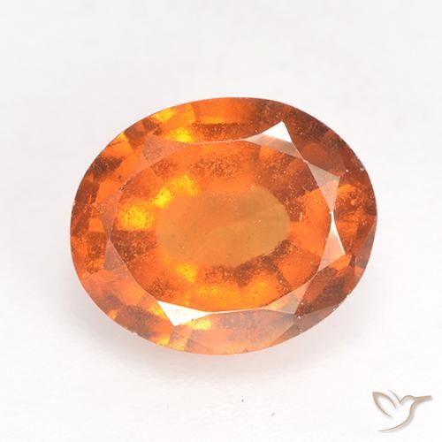 2.35ct Natural Naranja medio Granate Hessonita, Ovalada, SI