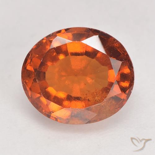 2.82ct Natural Naranja oscuro Granate Hessonita, Ovalada, VS-SI