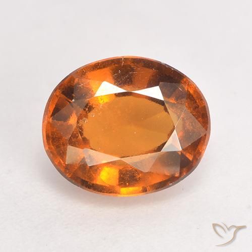 1.96ct Natural Naranja oscuro medio Granate Hessonita, Ovalada, VS-SI