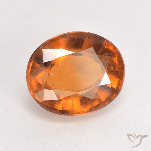 granate hessonita Naranja oscuro medio natural de 1.96 ct, Ovalada, VS-SI