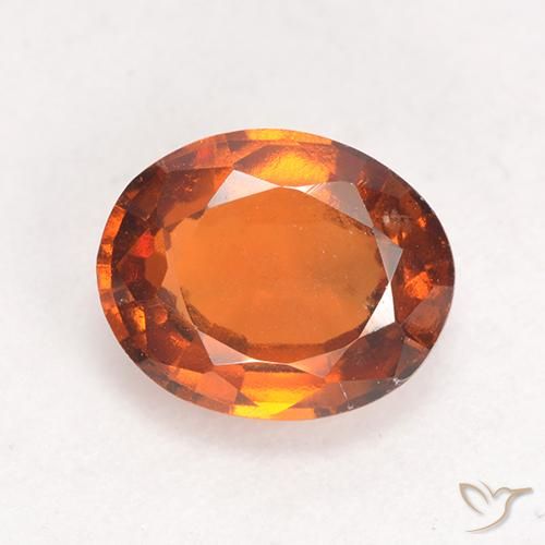 2.01ct Natural Naranja oscuro granate hessonita, Ovalada, VS