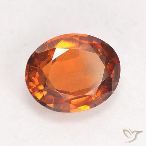 granate hessonita Naranja oscuro natural de 2.01 ct, Ovalada, VS
