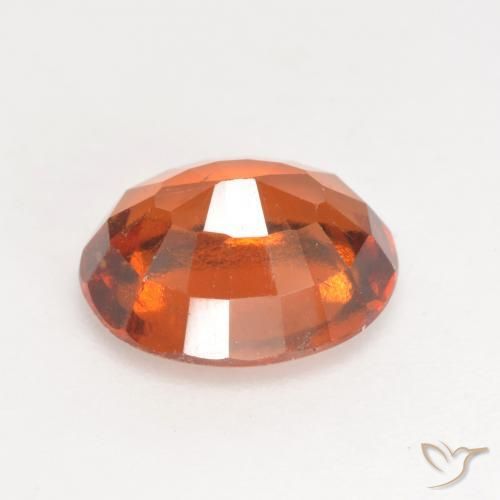 granate hessonita Naranja oscuro natural de 2.89 ct, Ovalada, VS-SI
