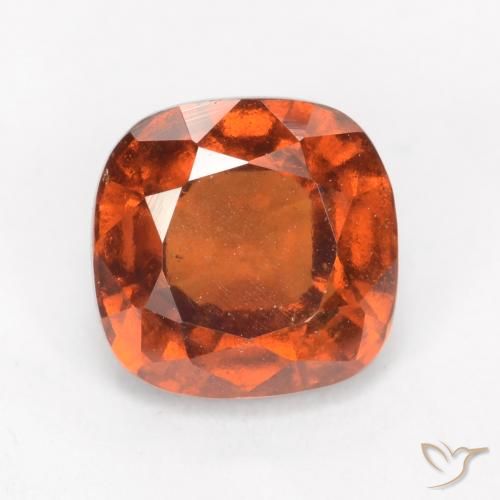 2.08ct Natural Ámbar naranja granate hessonita, Forma Cojín, VS