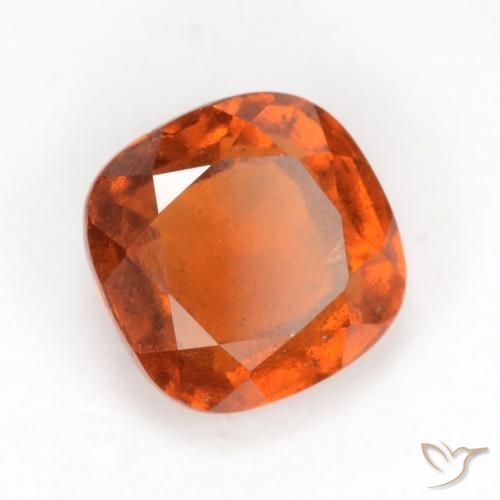 granate hessonita Naranja oscuro natural de 2.02 ct, Forma Cojín, VS