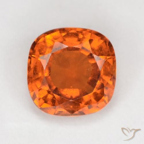 2.05ct Natural Naranja medio granate hessonita, Forma Cojín, VS