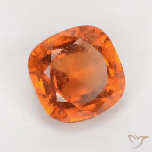 granate hessonita Naranja oscuro natural de 2.25 ct, Forma Cojín, VS-SI