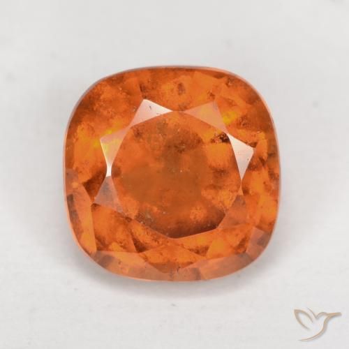 2.16ct Natural Naranja medio Granate Hessonita, Forma Cojín, VS-SI