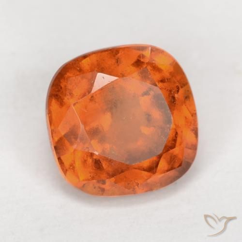 granate hessonita Naranja medio natural de 2.16 ct, Forma Cojín, VS-SI