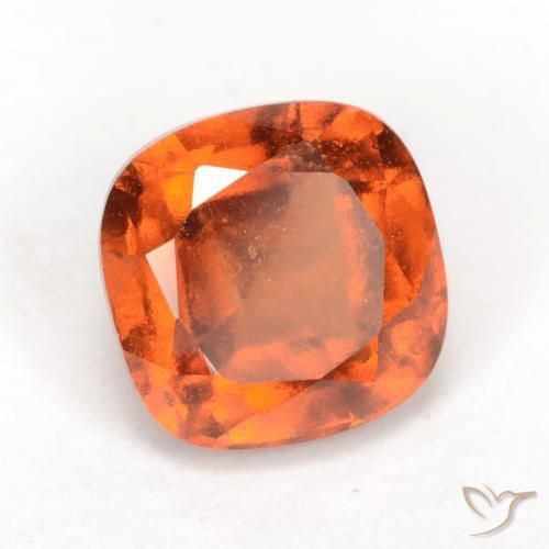 granate hessonita Naranja medio natural de 2.21 ct, Forma Cojín, VS-SI