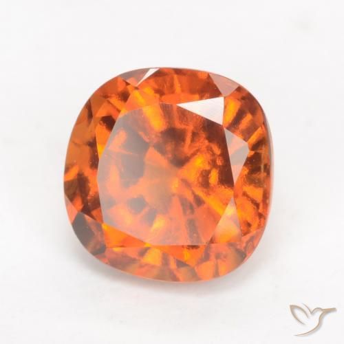 granate hessonita Naranja medio natural de 2.06 ct, Forma Cojín, VVS-VS