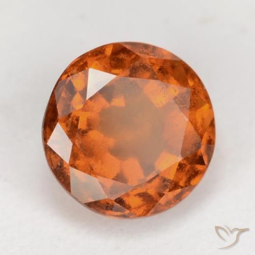 granate hessonita Naranja oscuro natural de 2.31 ct, Redondo, VS-SI