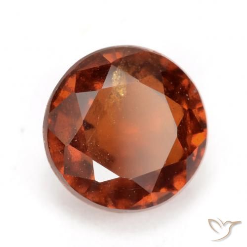 granate hessonita Ámbar naranja natural de 2.47 ct, Redondo, VS-SI