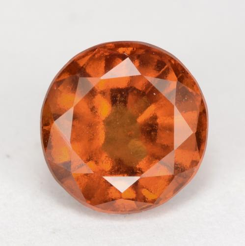 granate hessonita Naranja oscuro natural de 2.63 ct, Corte Redondo, VS