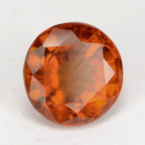 granate hessonita Naranja oscuro natural de 2.63 ct, Corte Redondo, VS