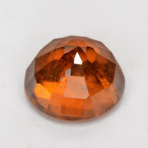 granate hessonita Naranja oscuro natural de 2.63 ct, Corte Redondo, VS