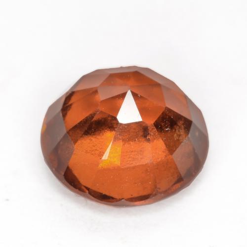 Granate hessonita naranja medio natural de 2,44 ct, corte redondo, VS