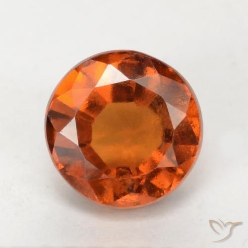 1.91ct Natural Naranja medio granate hessonita, Redondo, VS