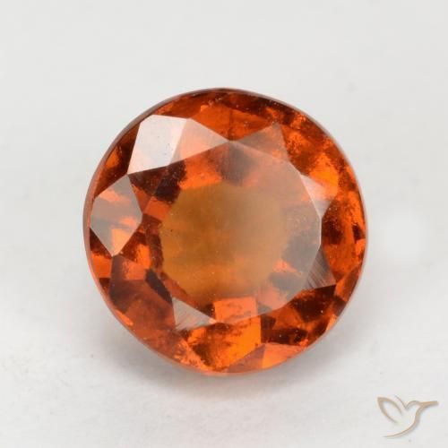 granate hessonita Naranja medio natural de 1.91 ct, Redondo, VS