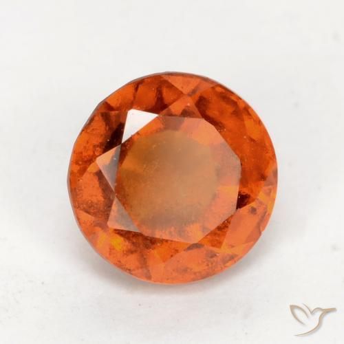 granate hessonita Naranja oscuro natural de 1.70 ct, Redondo, VS-SI