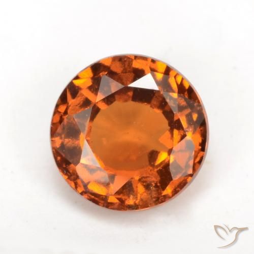 1.61ct Natural Naranja rojizo granate hessonita, Redondo, VS