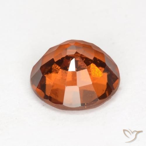 granate hessonita Naranja rojizo natural de 1.61 ct, Redondo, VS