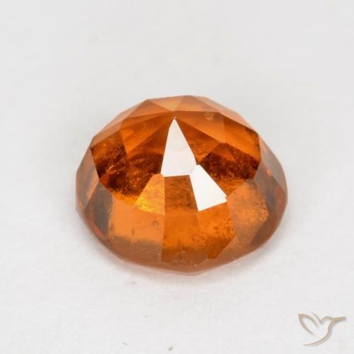 granate hessonita Naranja oscuro natural de 1.43 ct, Redondo, VS-SI