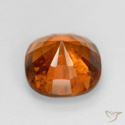 granate hessonita Naranja oscuro medio natural de 2.00 ct, Forma Cojín, VS-SI