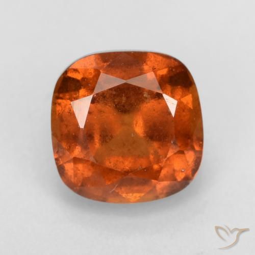 2.08ct Natural Naranja medio granate hessonita, Forma Cojín, VS-SI