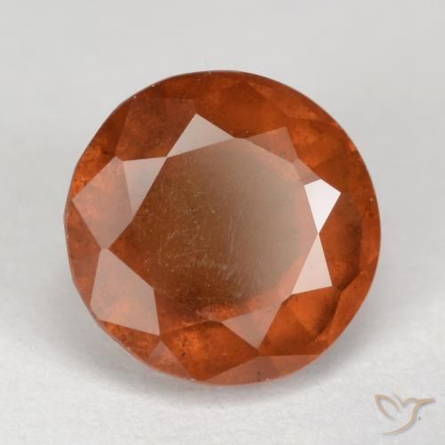 granate hessonita Naranja oscuro natural de 2.87 ct, Redondo, VS-SI