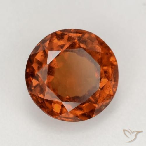 granate hessonita Ámbar naranja natural de 2.02 ct, Redondo, VS-SI