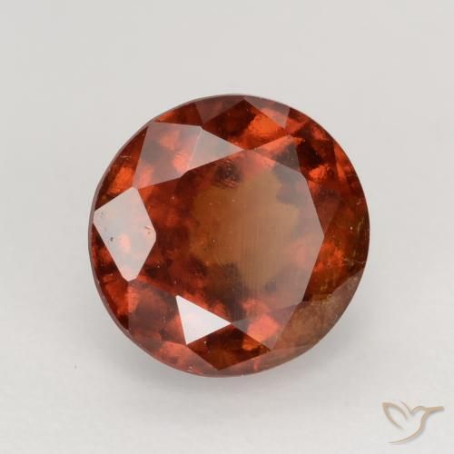 granate hessonita Naranja oscuro natural de 1.75 ct, Redondo, VS-SI