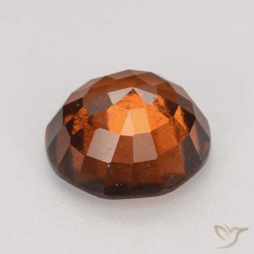 granate hessonita Naranja oscuro natural de 1.71 ct, Redondo, VVS-VS