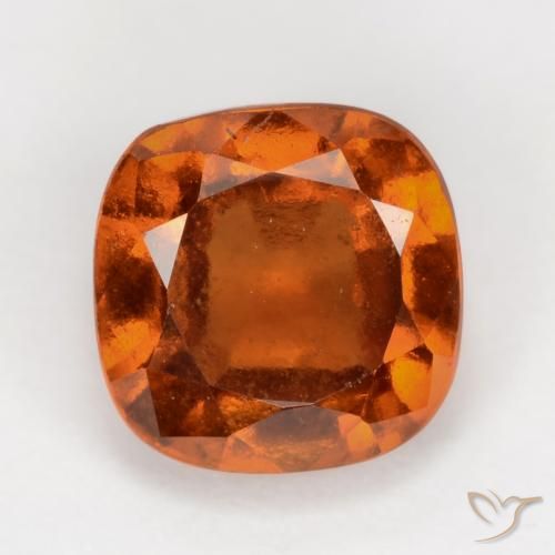 2.19ct Natural Naranja rojizo granate hessonita, Forma Cojín, VS