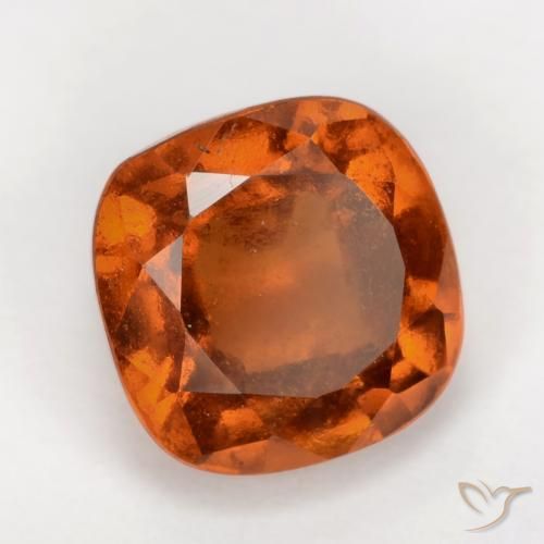 granate hessonita Naranja rojizo natural de 2.19 ct, Forma Cojín, VS