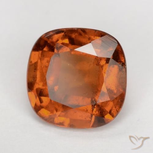 granate hessonita Naranja oscuro natural de 1.74 ct, Forma Cojín, VS