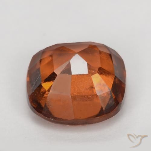 granate hessonita Naranja oscuro medio natural de 2.02 ct, Forma Cojín, VS