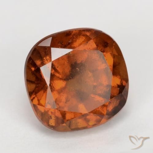 granate hessonita Naranja oscuro natural de 2.19 ct, Forma Cojín, VS-SI
