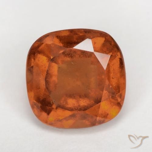 1.99ct Natural Naranja rojizo granate hessonita, Forma Cojín, VS-SI