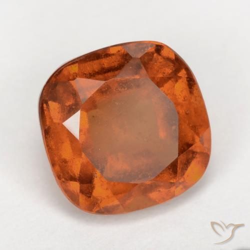 granate hessonita Naranja rojizo natural de 1.99 ct, Forma Cojín, VS-SI