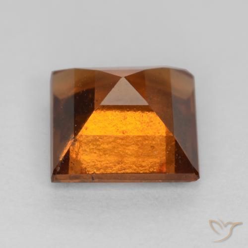 granate hessonita Naranja oscuro natural de 1.32 ct, Cuadrado, VS-SI