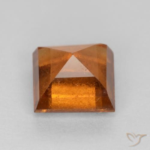 granate hessonita Naranja oscuro natural de 1.32 ct, Cuadrado, VS-SI